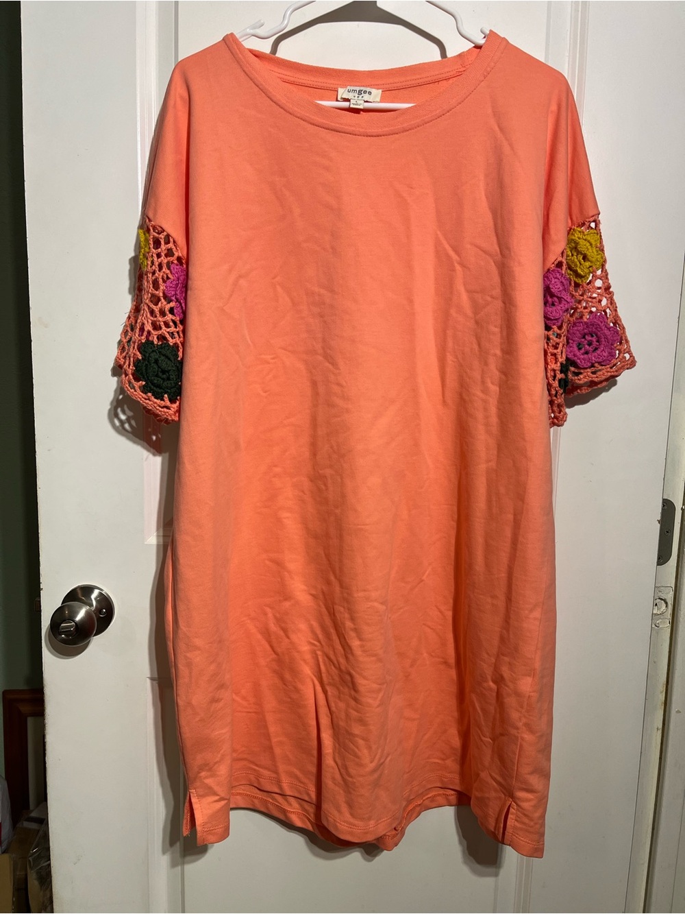Umgee All A Dream Cantaloupe Crochet Dress